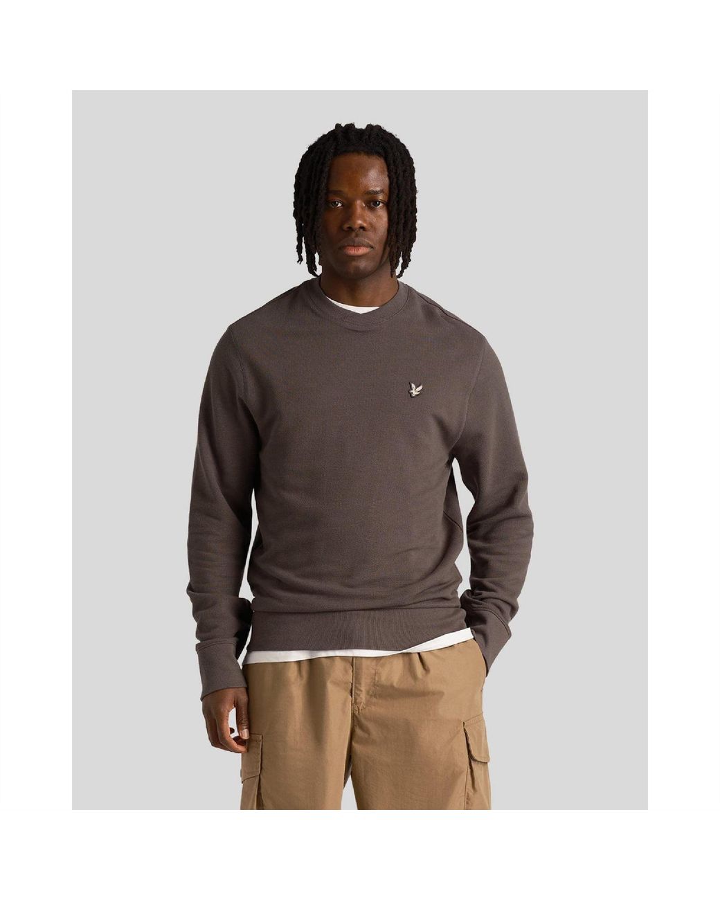 Lyle & Scott Brown Utility Loop Back Sweatshirt for men
