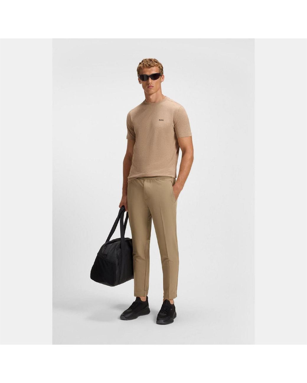 Boss Natural Flex Tapered Fit Trousers for men