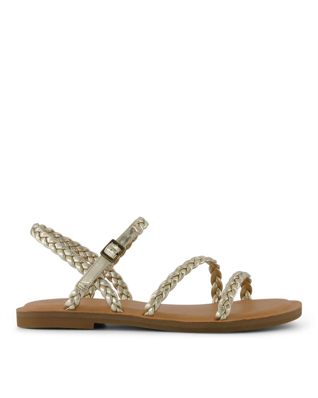 TOMS Brown Kira Gladiator Sandals Open Toe Flats