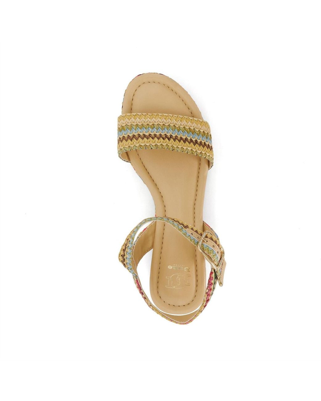 Dune Metallic Lo Lazer Open Toe Flat Slide Sandals 3 (36)