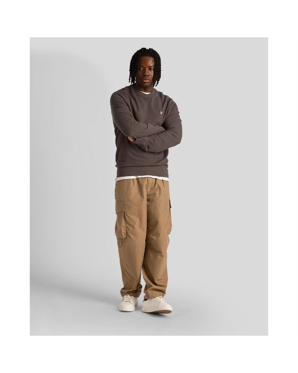 Lyle & Scott Brown Utility Loop Back Sweatshirt for men