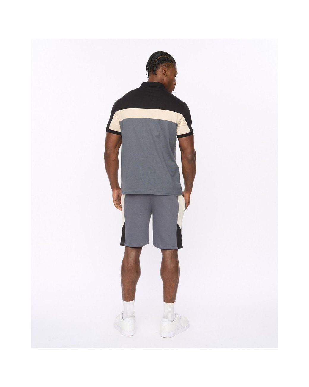 Crosshatch Blue Collared Neck Short Sleeve Regular Fit Polo Shirt for men
