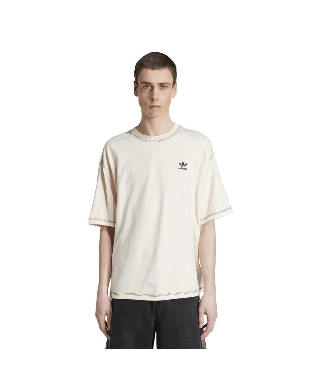 Adidas Originals White Trefoil Esnt for men