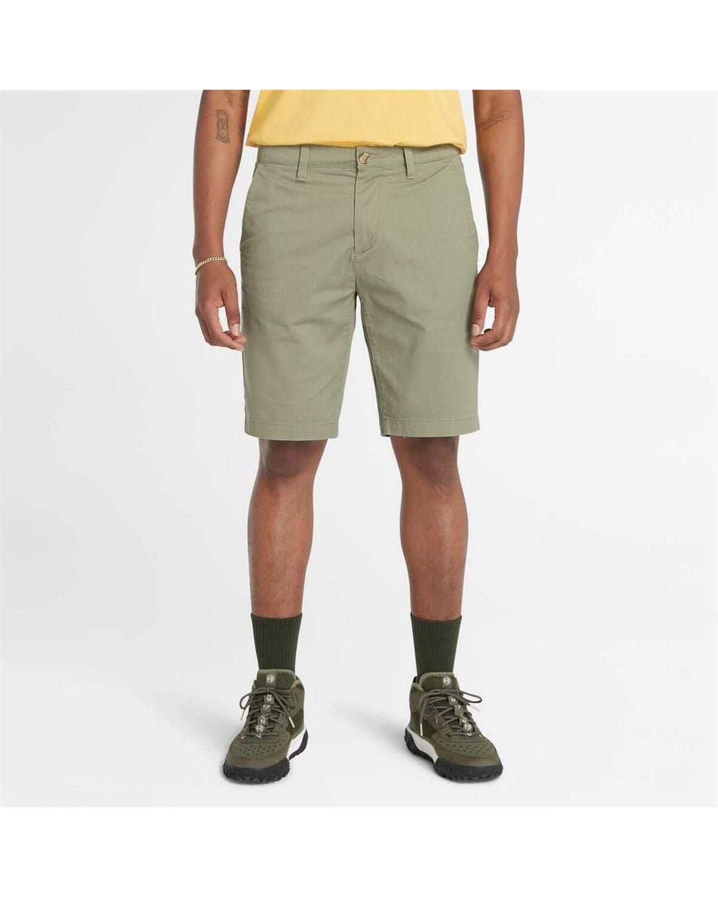 Timberland Green Topsfield Twill Chino Shorts for men