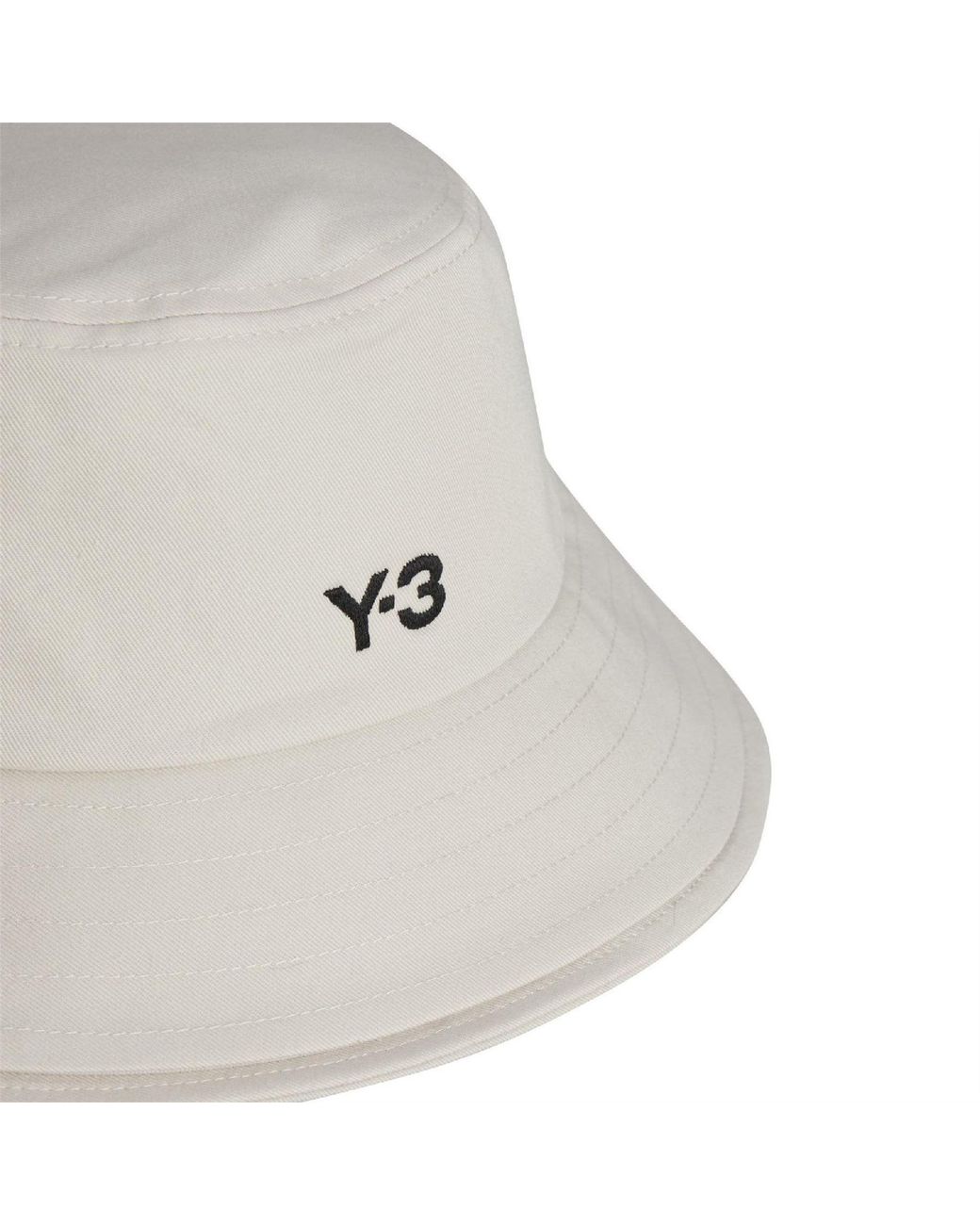 Y-3 Gray 3 Stripes Bucket Hat for men