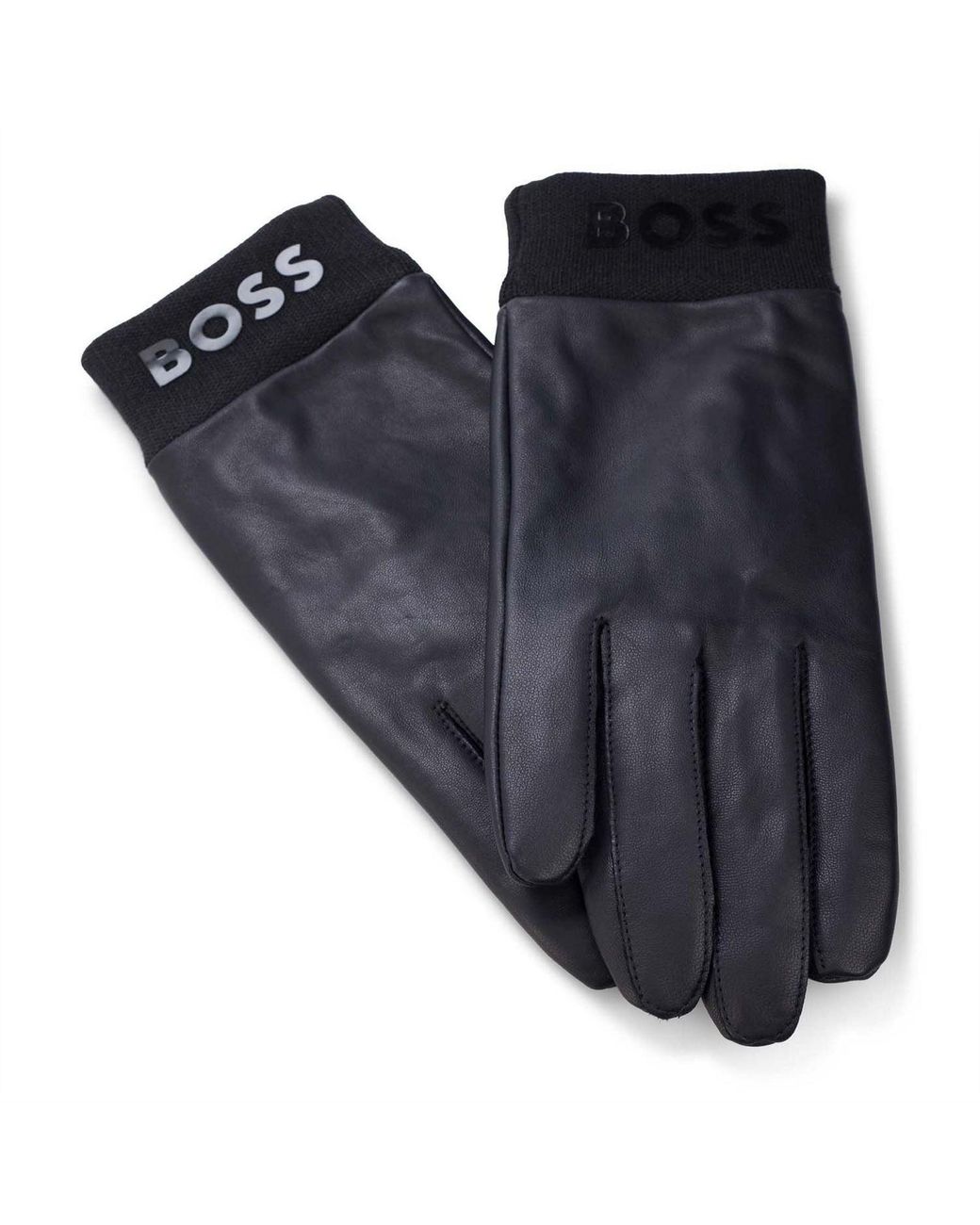 Boss Blue 1 Leather Gloves for men