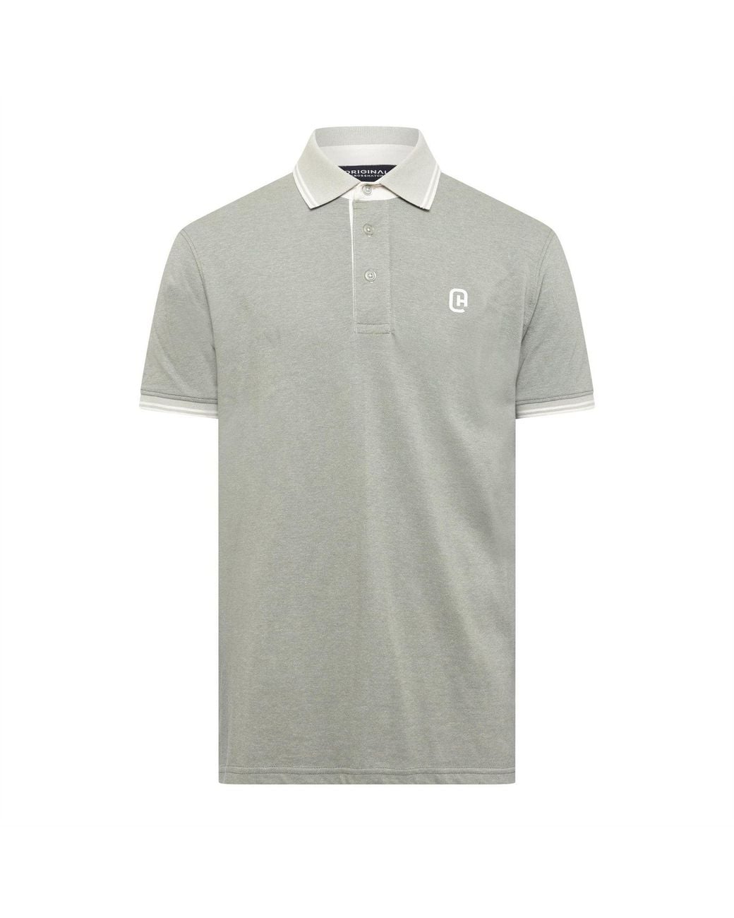 Crosshatch Gray Preece Polo Shirt, Collared Neck, Short Sleeve for men