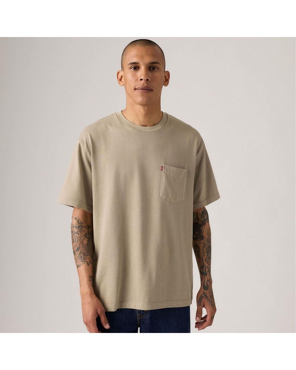 Levi's Brown Pocket T Shirt for men