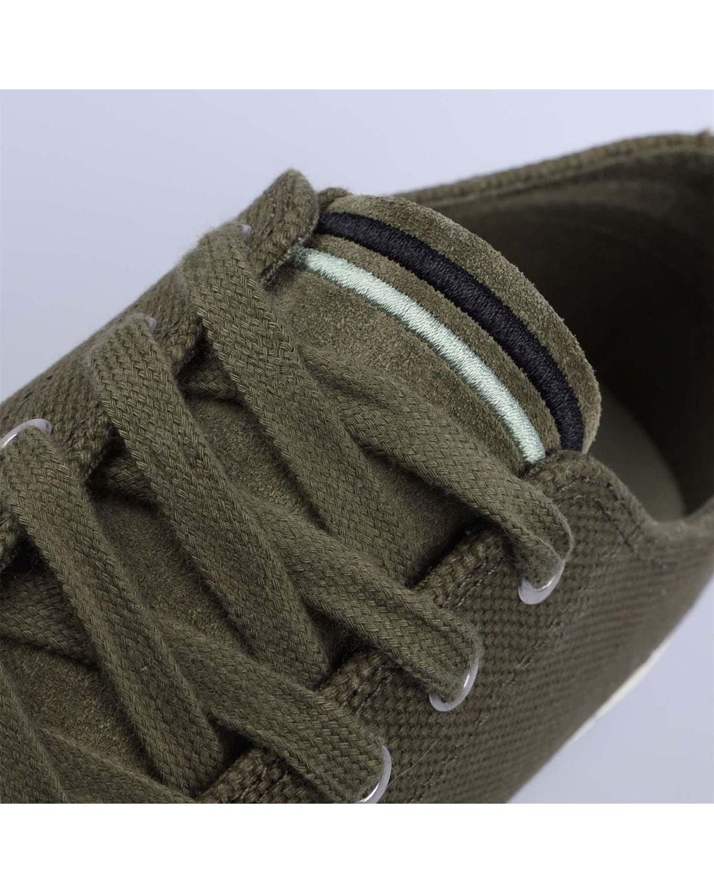 Fred Perry Brown Canvas Suede Trainers for men