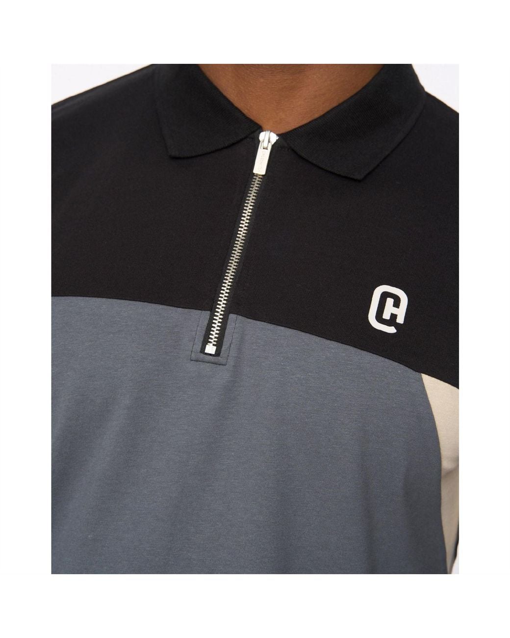 Crosshatch Blue Collared Neck Short Sleeve Regular Fit Polo Shirt for men