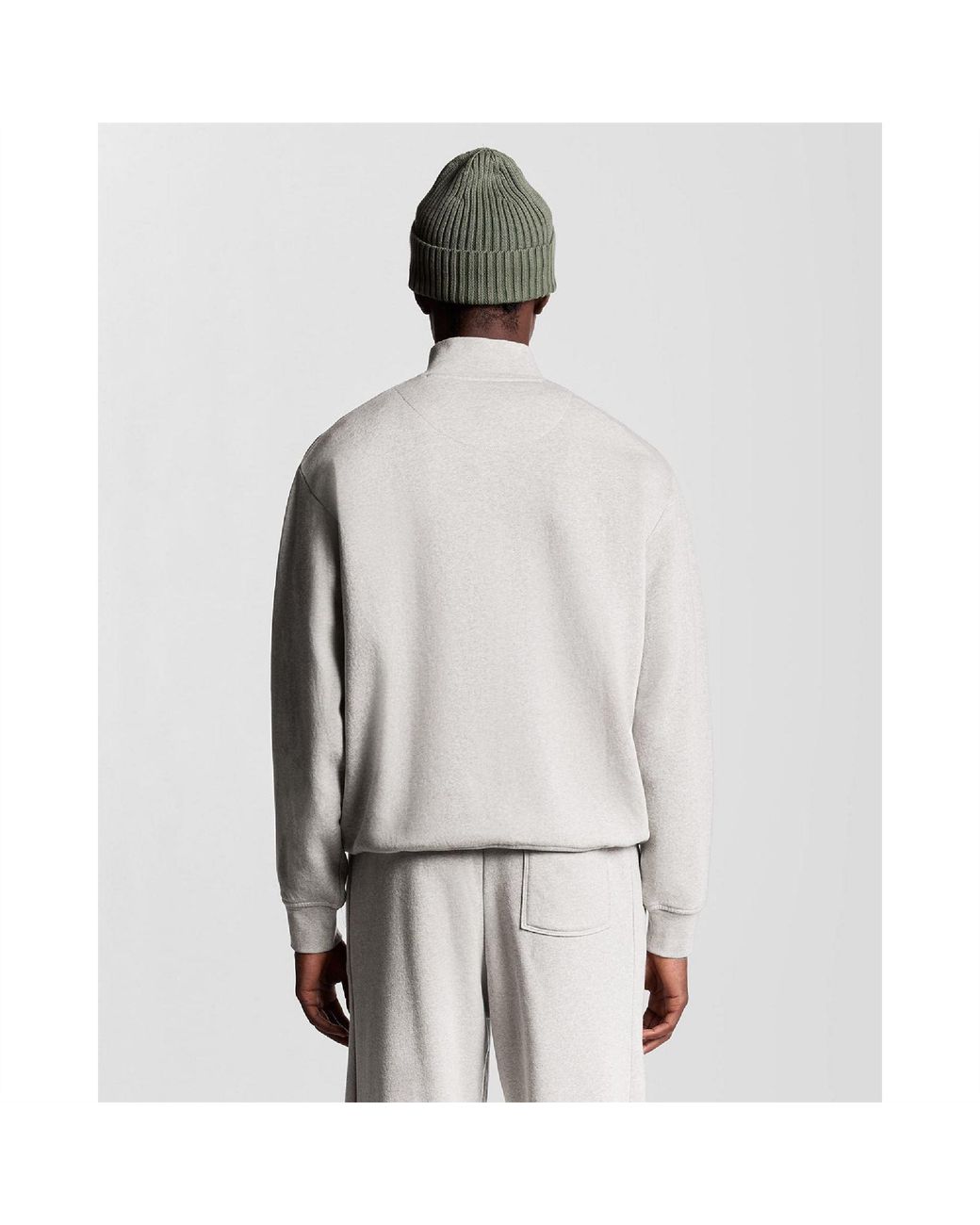 Lyle & Scott Gray And Quarter Zip Sweatshirt for men
