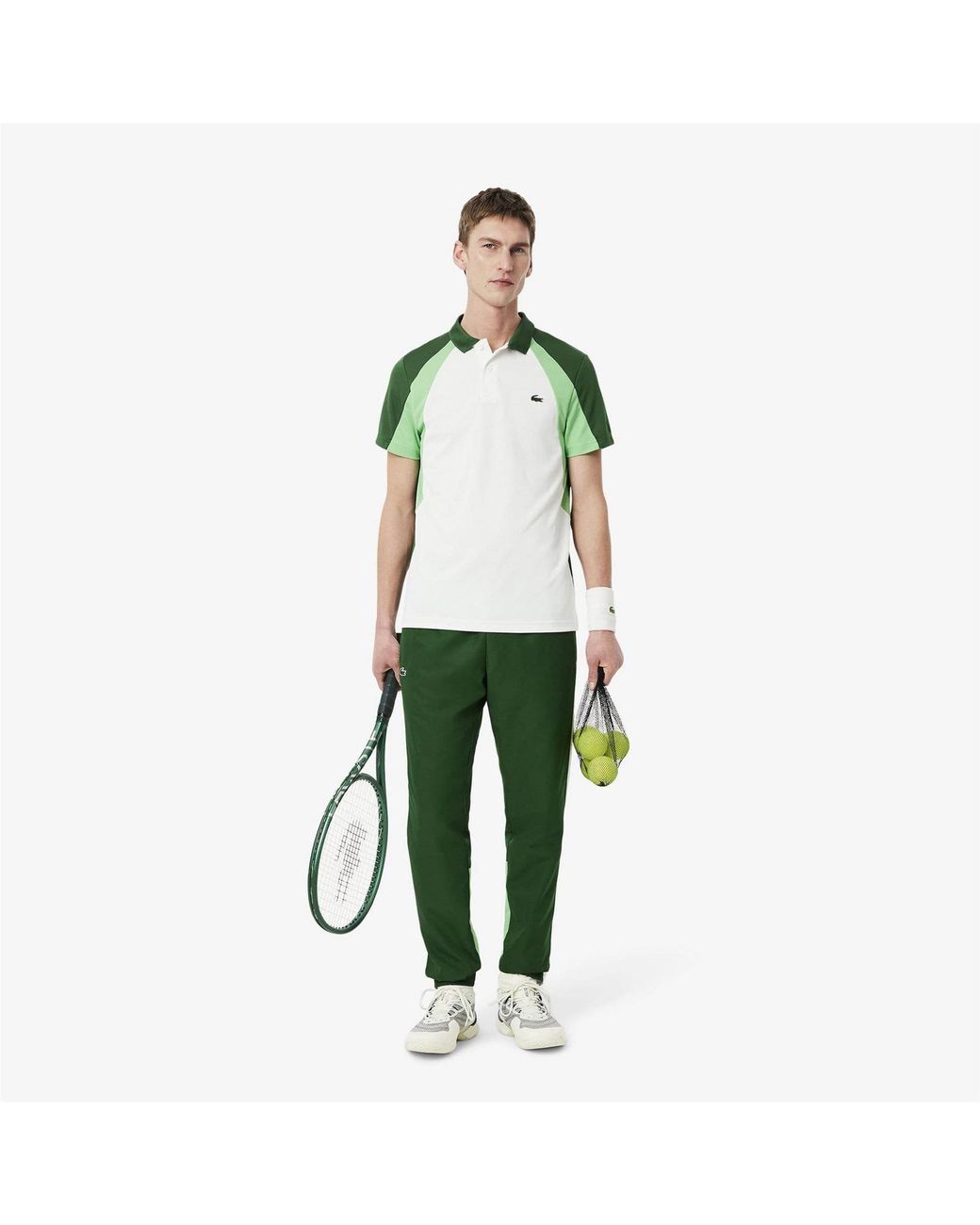 Lacoste Green Colour Block Joggers for men