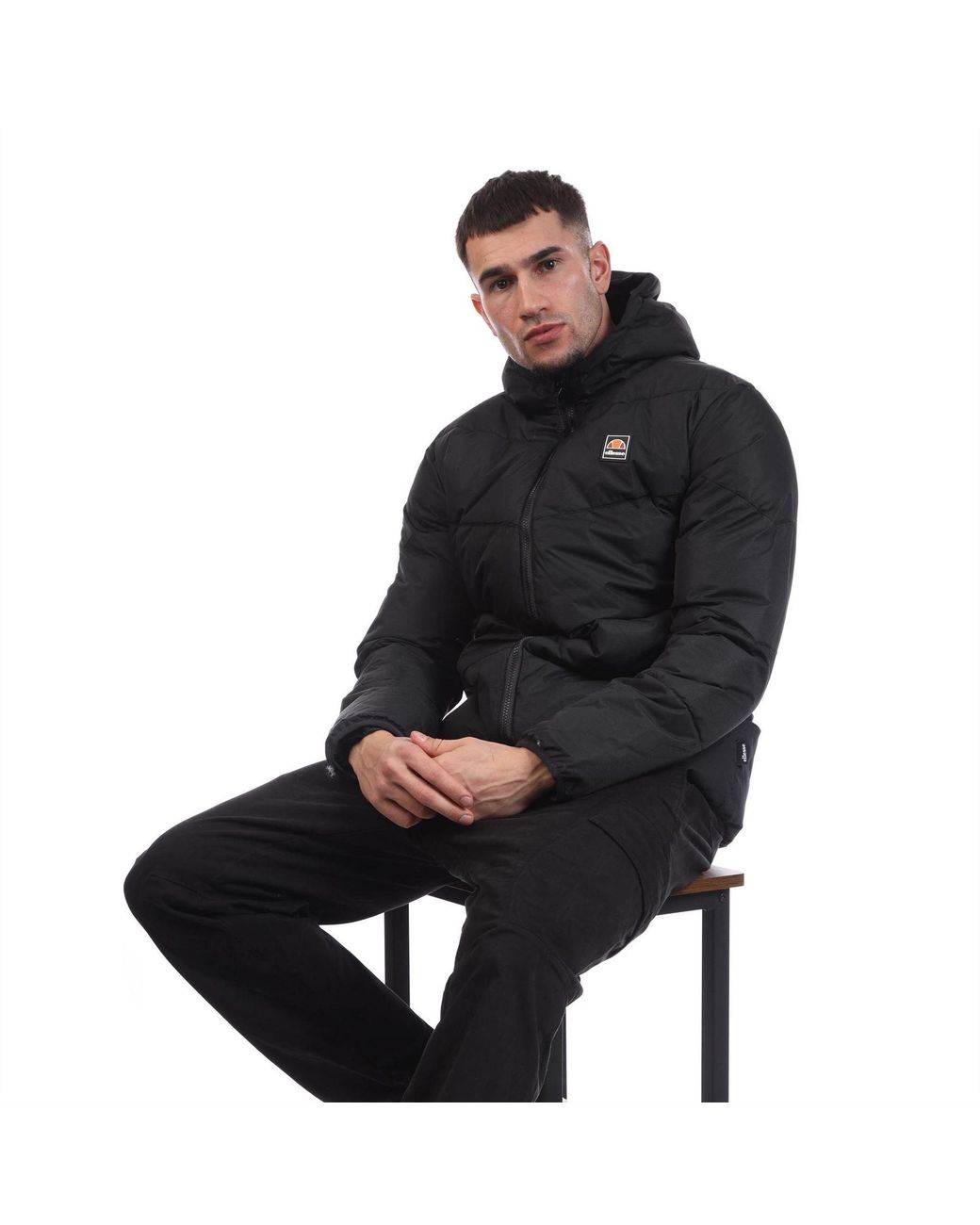 Ellesse Black Puffer Jacket for men