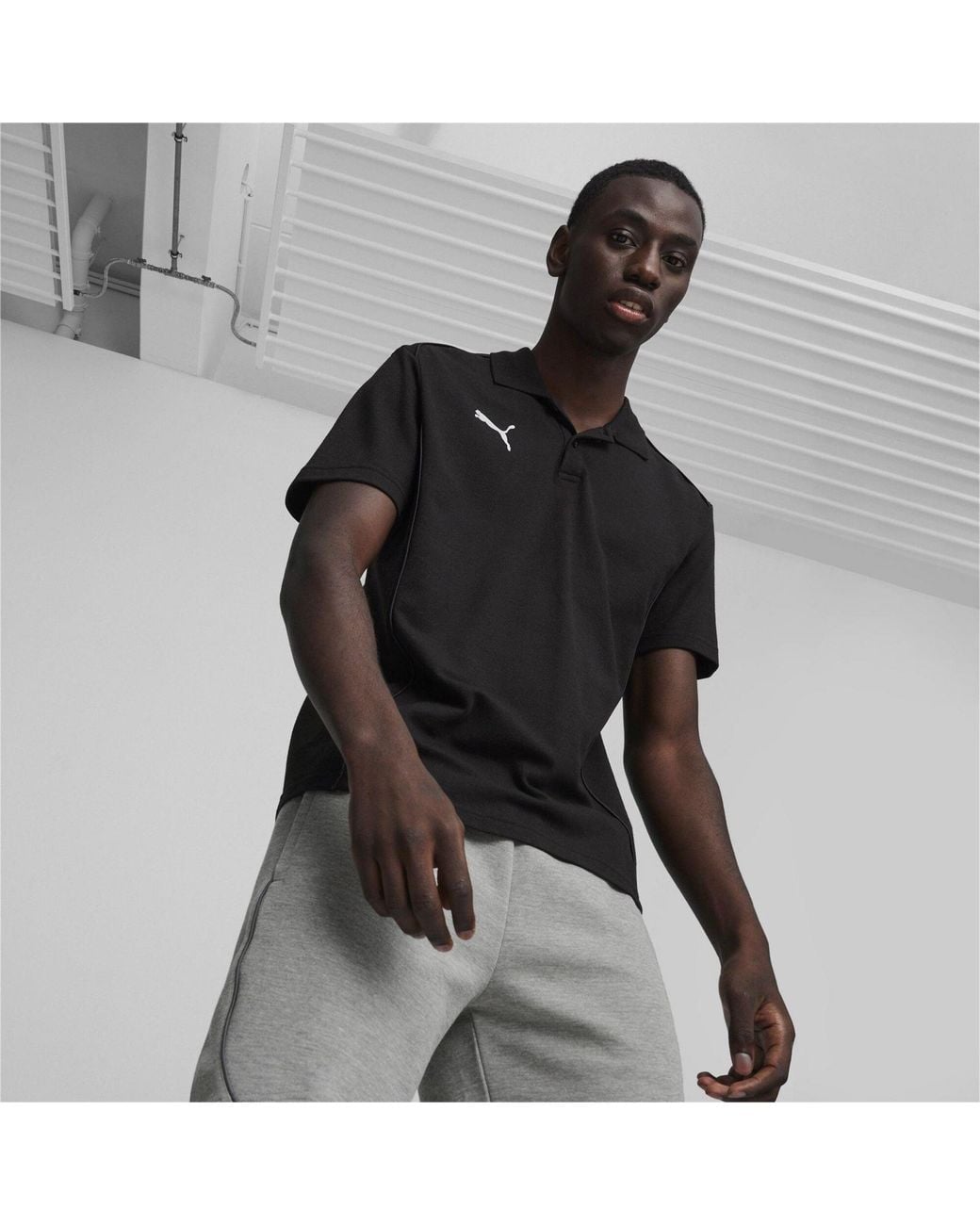 PUMA Black Casuals Polo for men