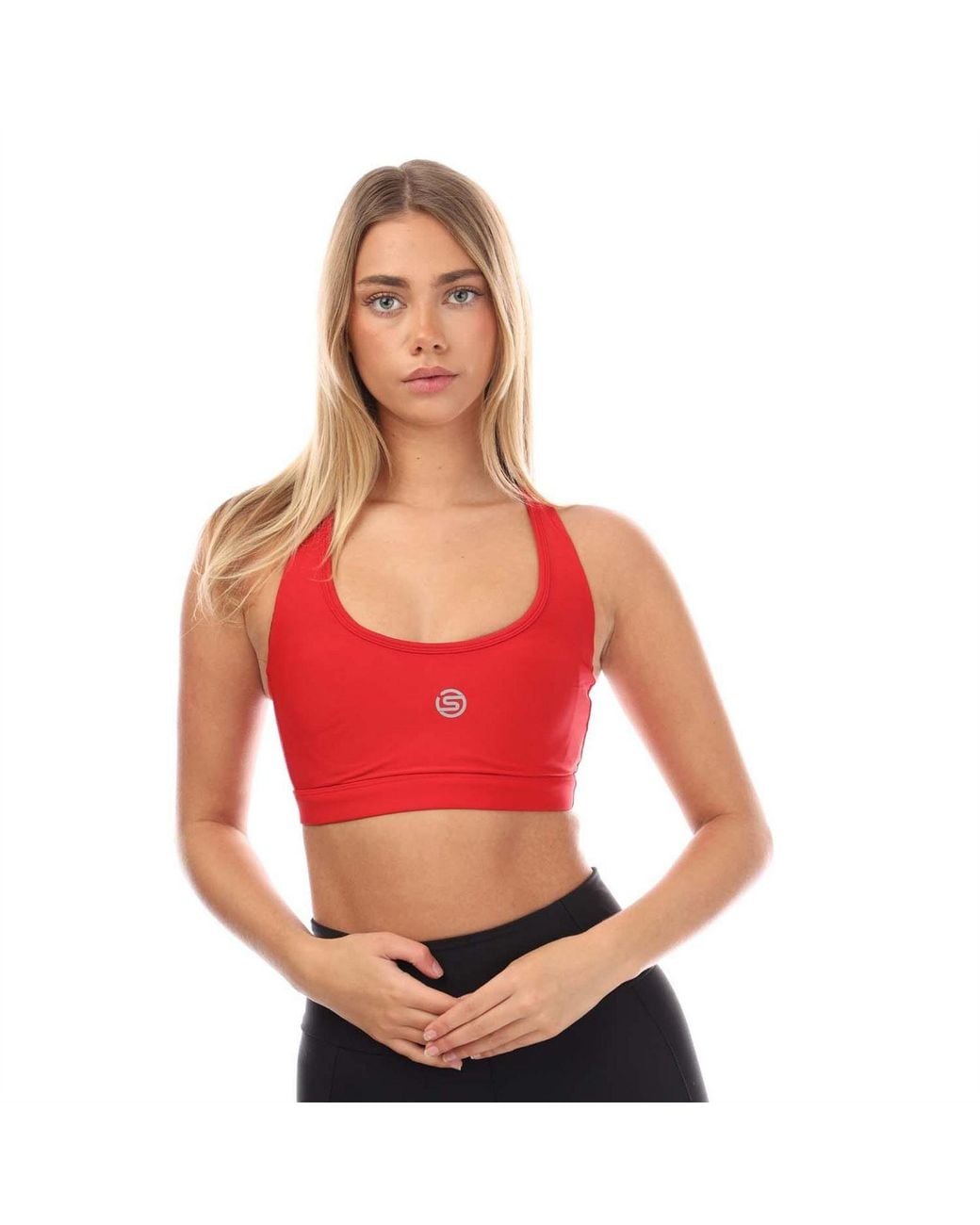 Skins Red 3 Active Bra