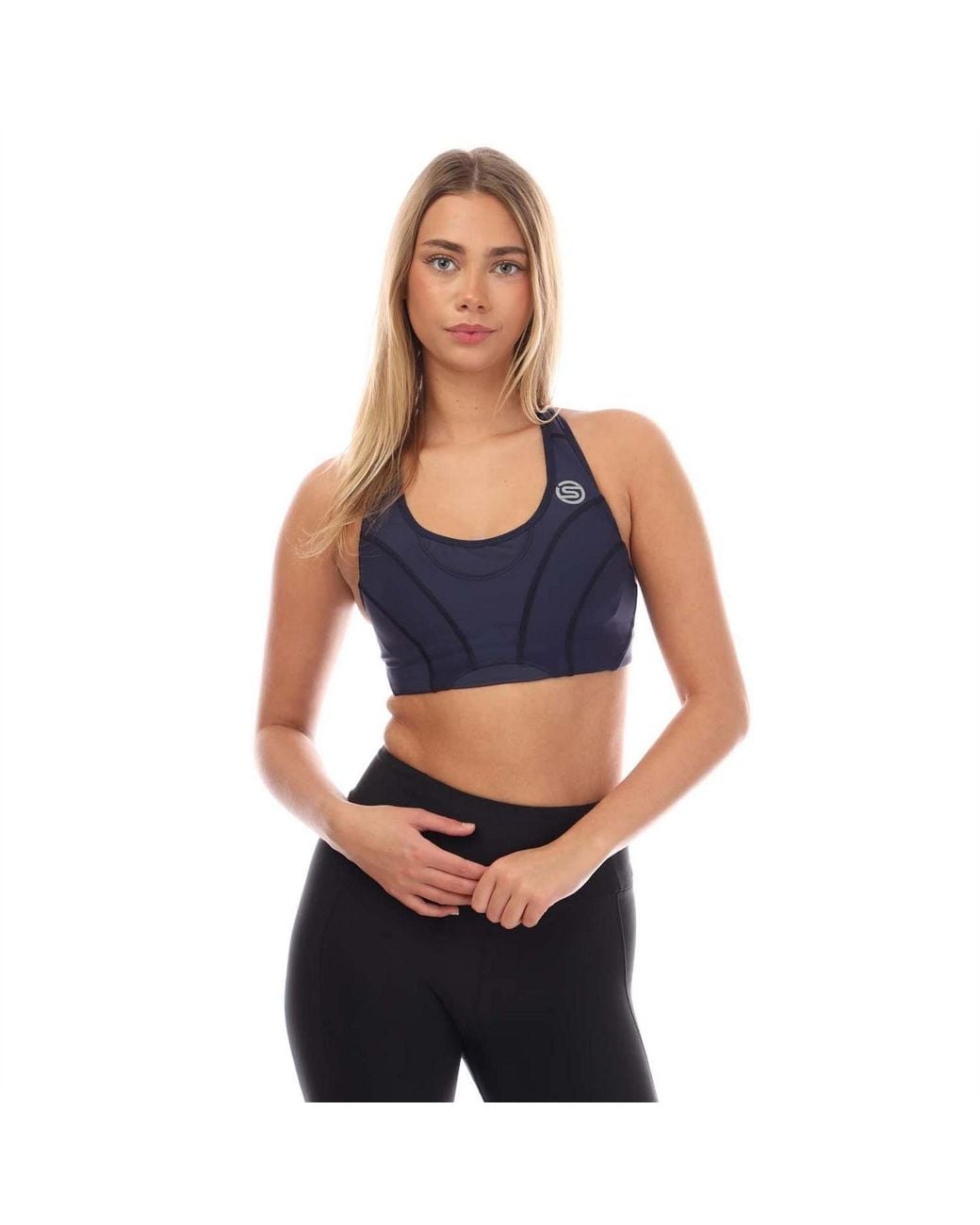 Skins Blue 3 Hi Impact Bra