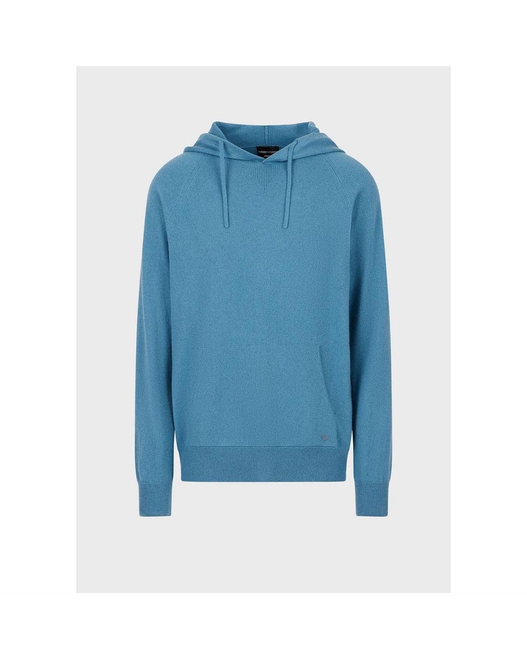 Emporio Armani Blue Hoodie for men