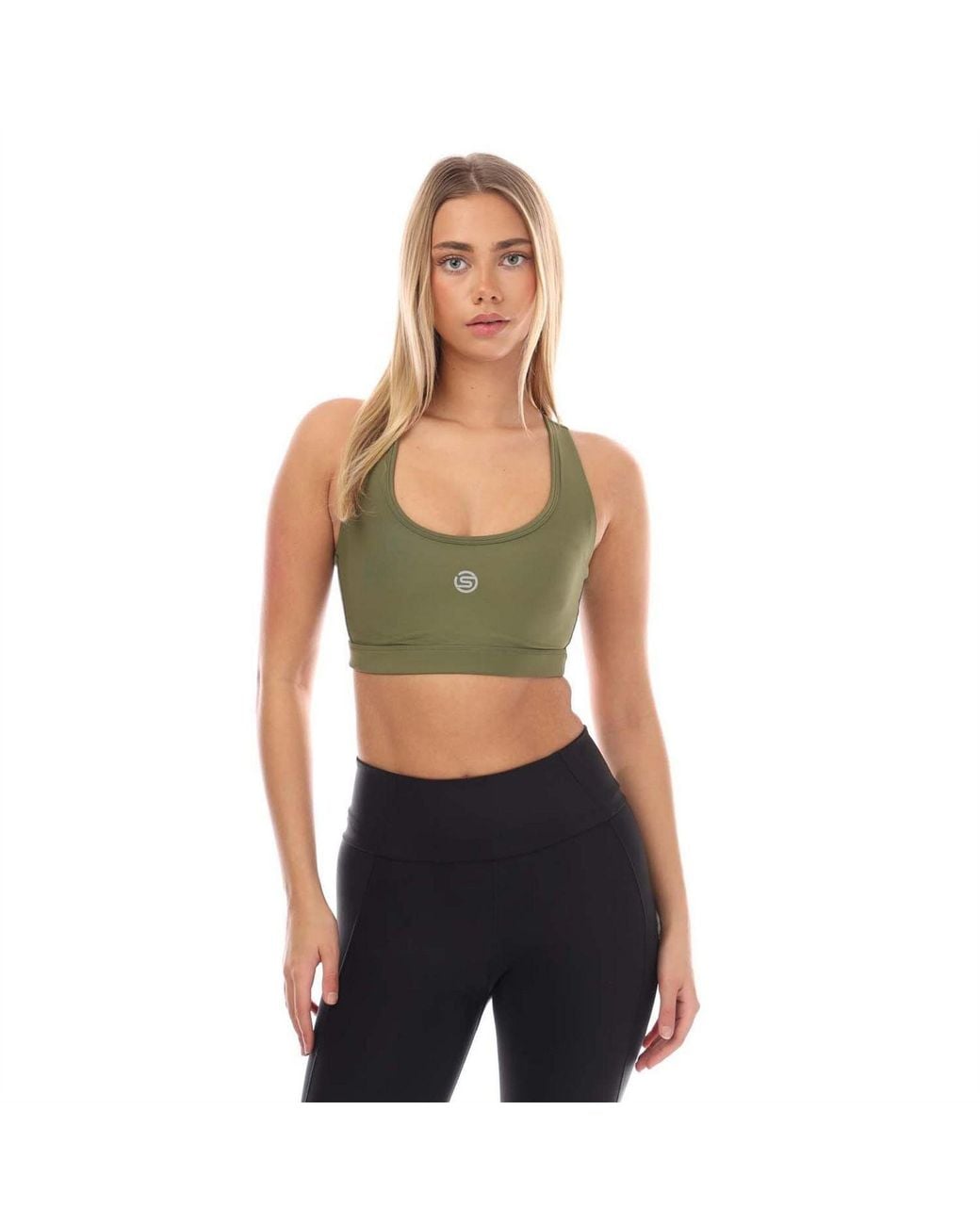 Skins Green 3 Active Bra