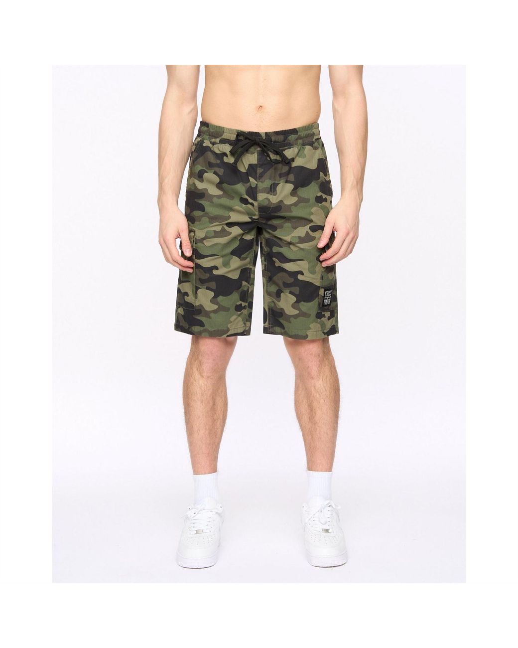 Crosshatch Natural Camtort Solid Bermuda Shorts for men