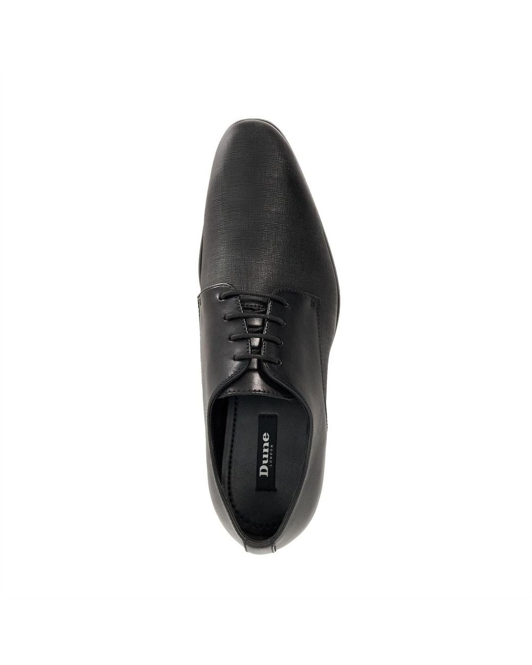 Dune Black Lo Solly Textured Lace Up Smart Shoes 9 (43) for men