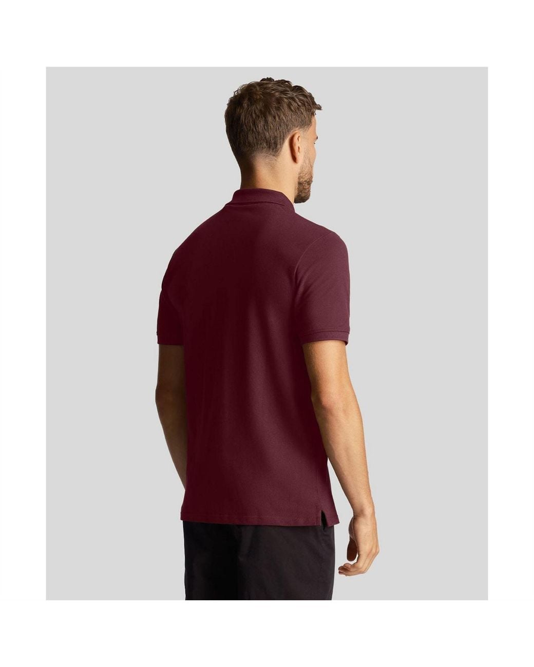 Lyle & Scott Red Ordinate Print Plain Polo Shirt for men