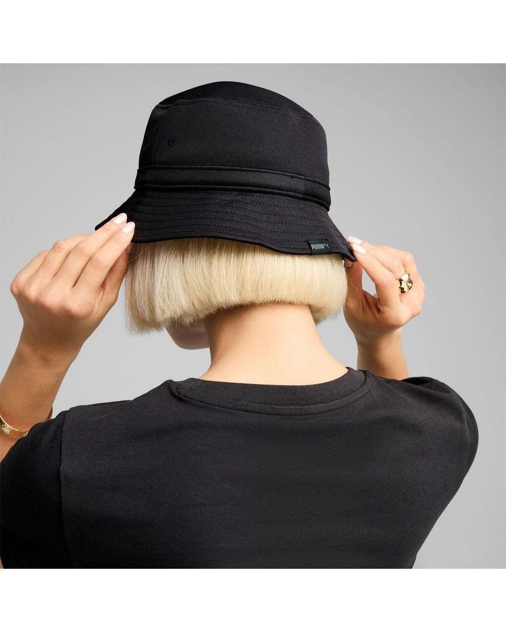 PUMA Black Essential Bucket Hat for men