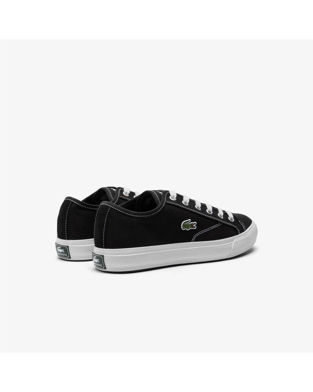 Lacoste Black Canvas Low Trainers for men