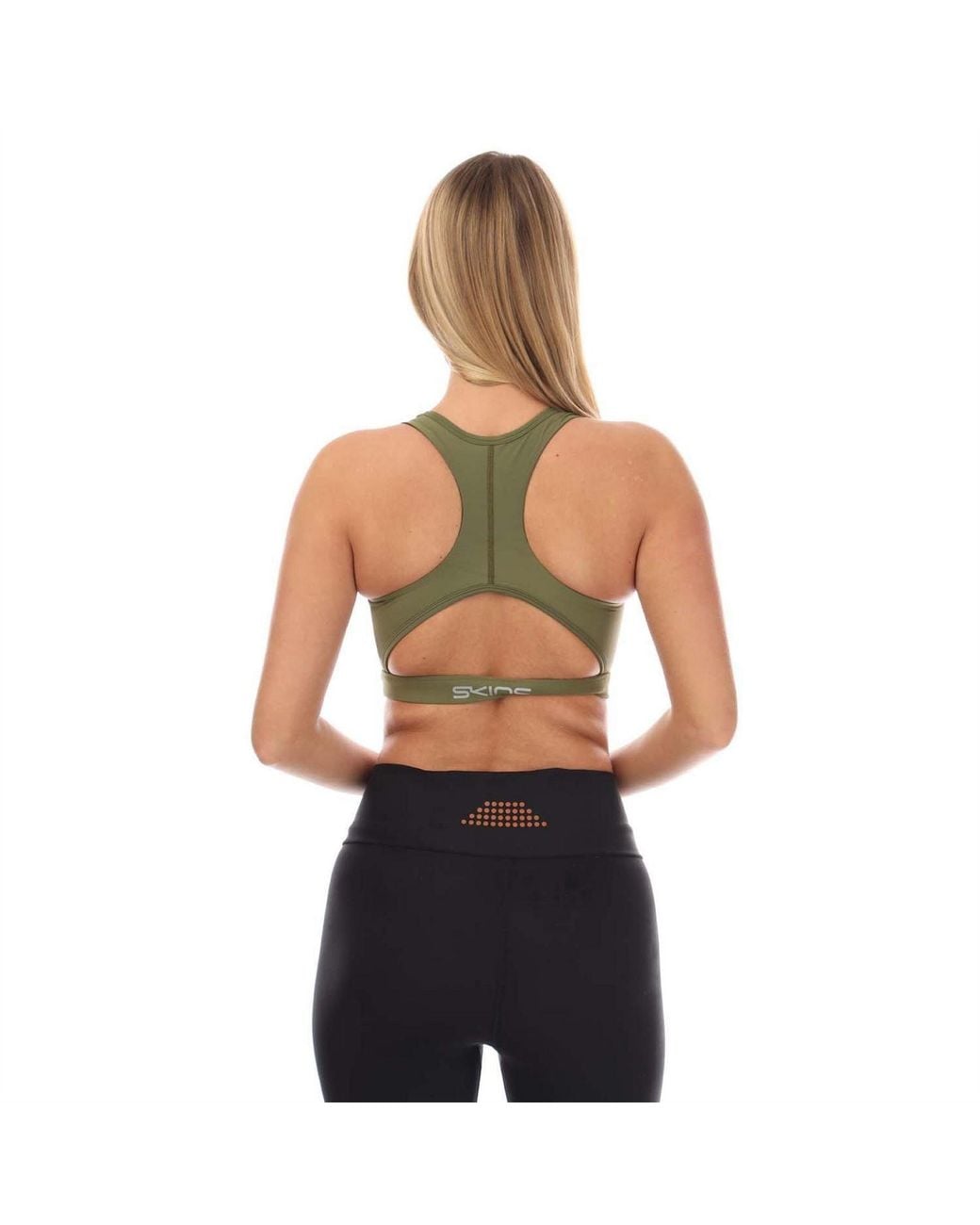 Skins Green 3 Active Bra