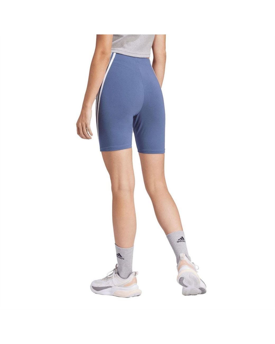 Adidas Blue Future Icons 3-Stripes Bike Shorts