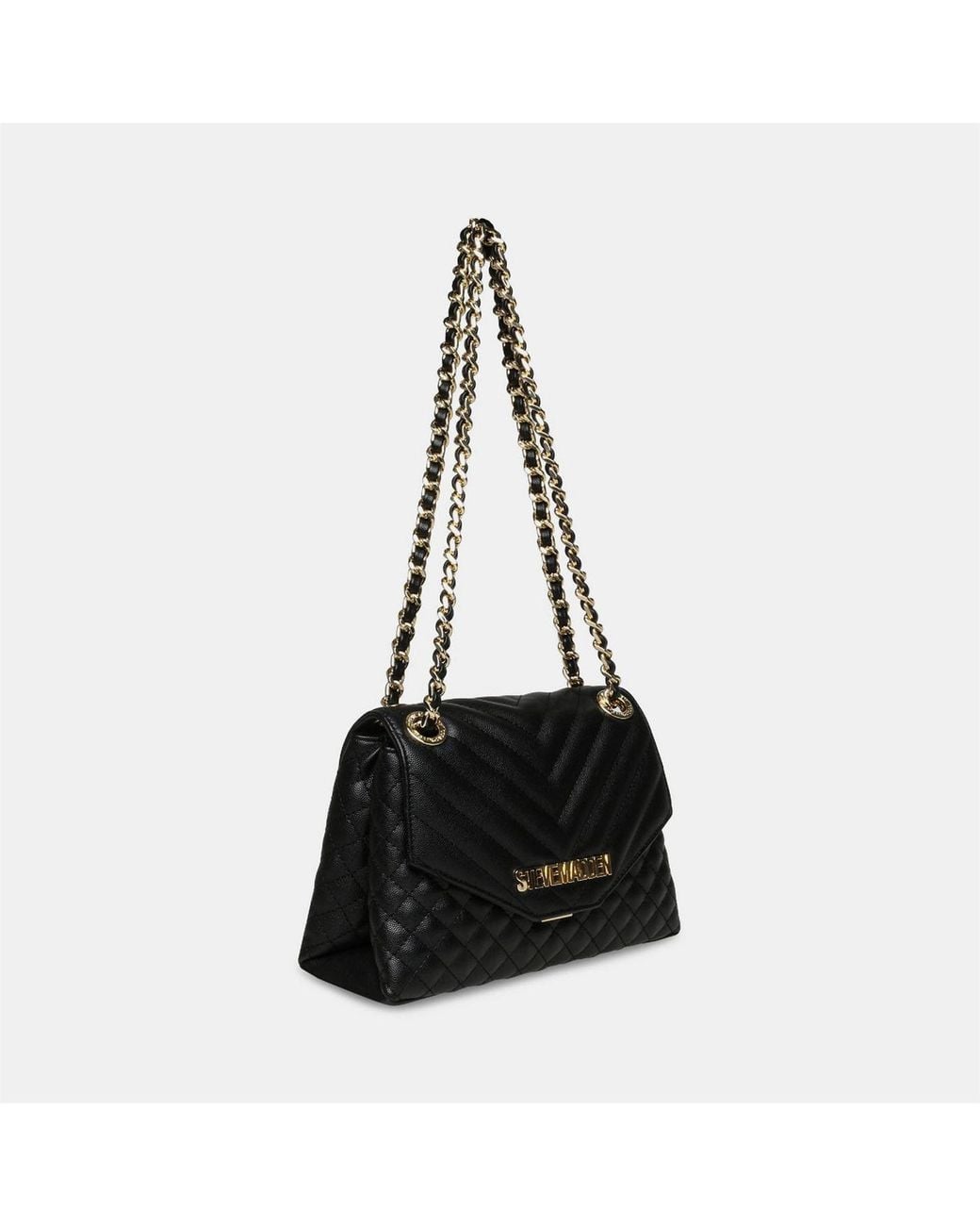 Steve Madden Black Bvolt 2 Textured Trapezoid Cross Body Bag