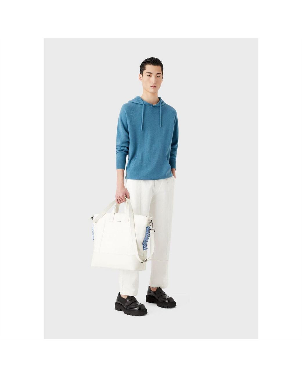 Emporio Armani Blue Hoodie for men