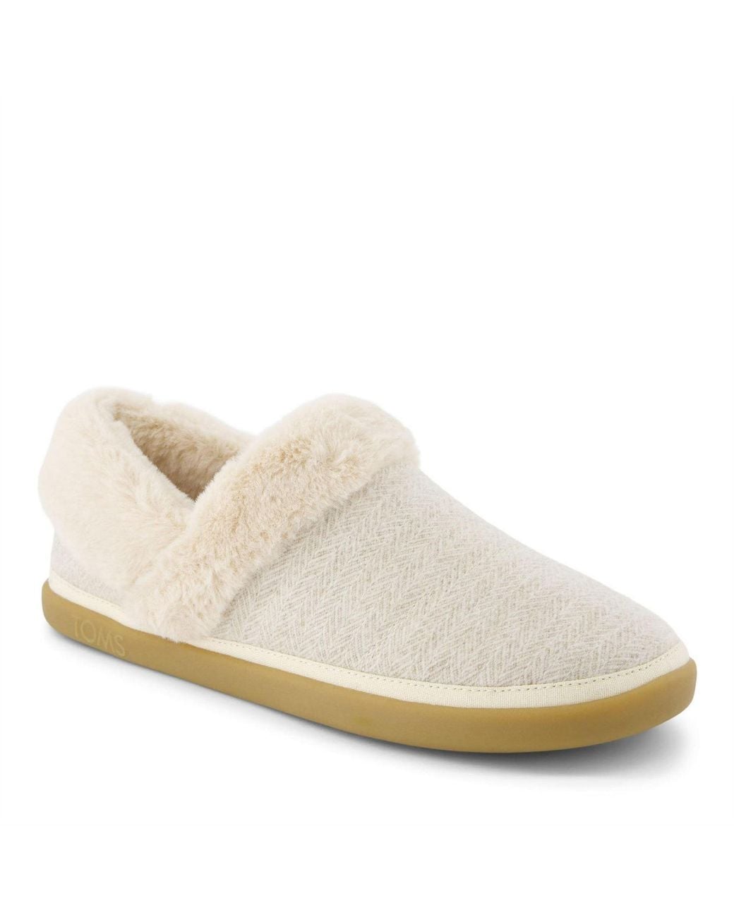 TOMS White Slippers