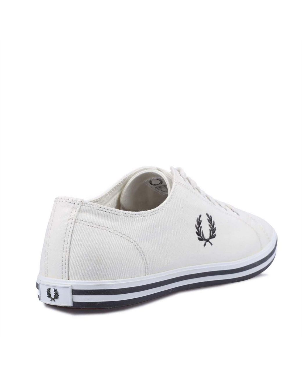 Fred Perry White Twill Trainers for men