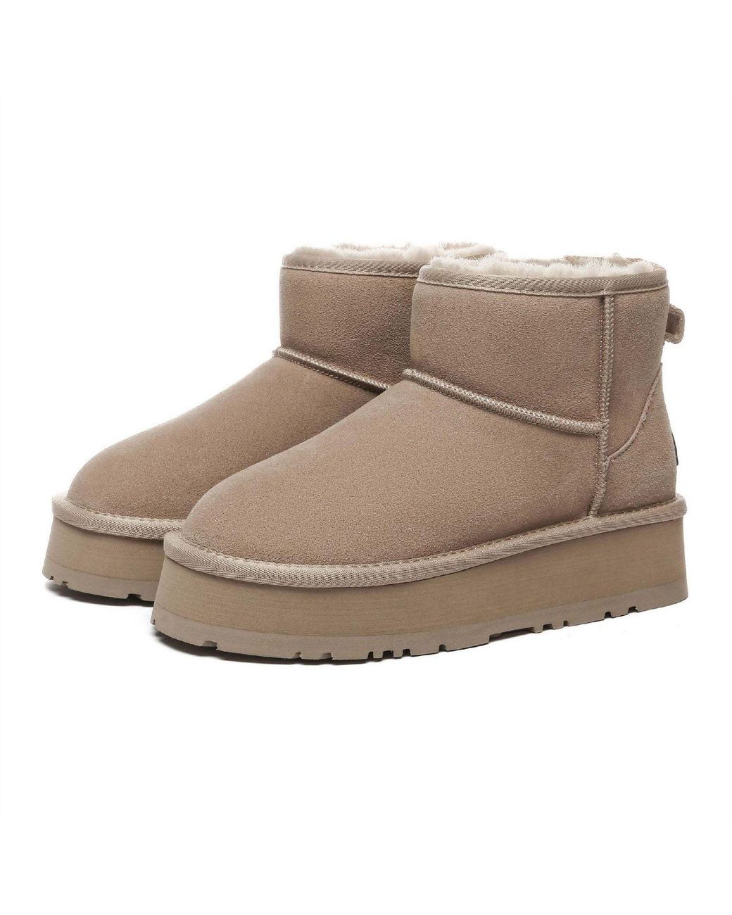 EVER AU Brown Mini Classic Platform Boots