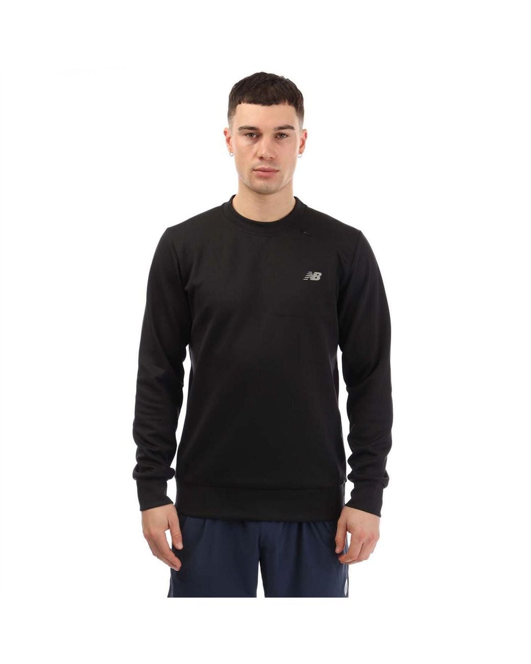 New Balance Black Knit Crewneck Sweatshirt for men