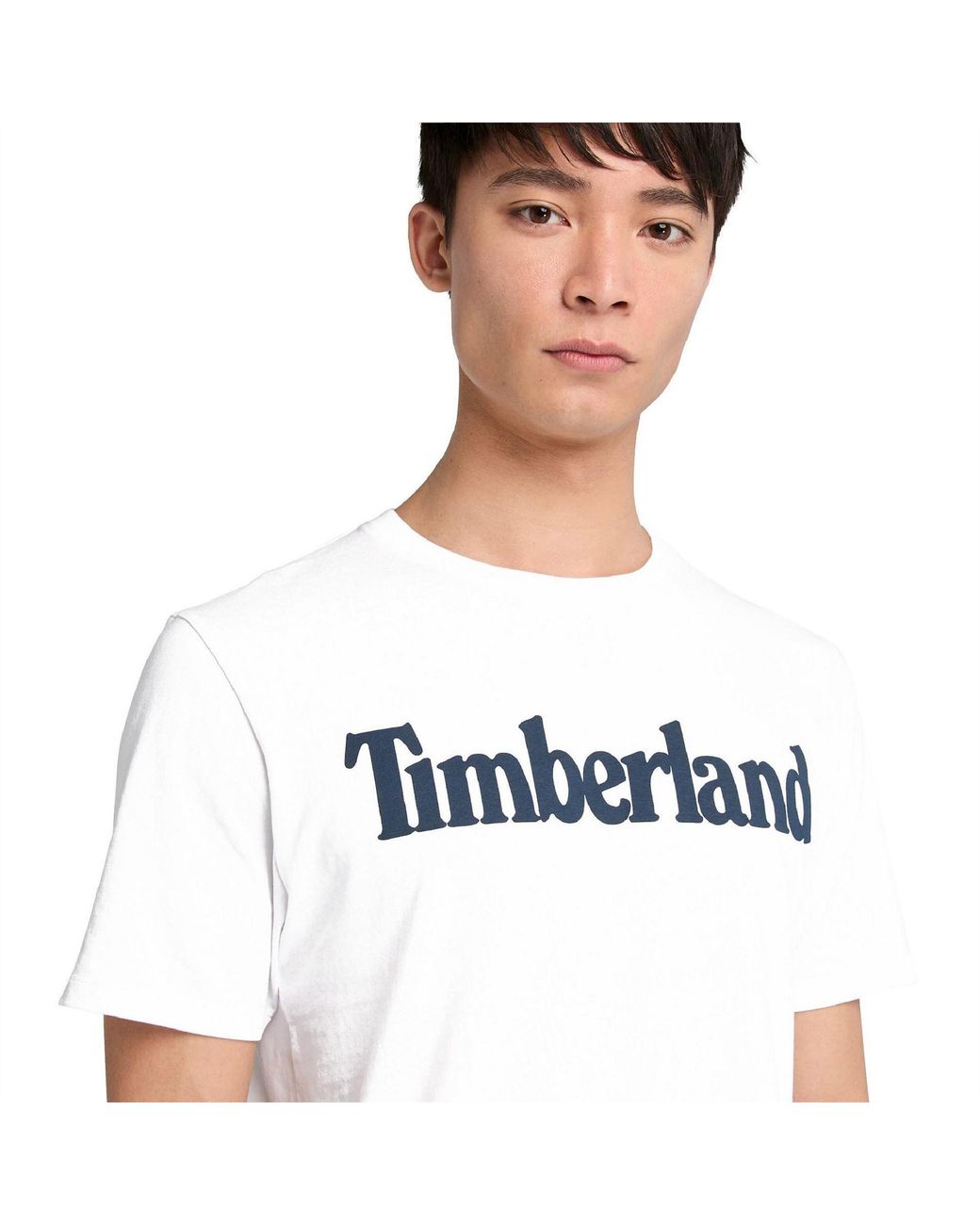 Timberland White Northwood Wordmark Logo T-Shirt for men