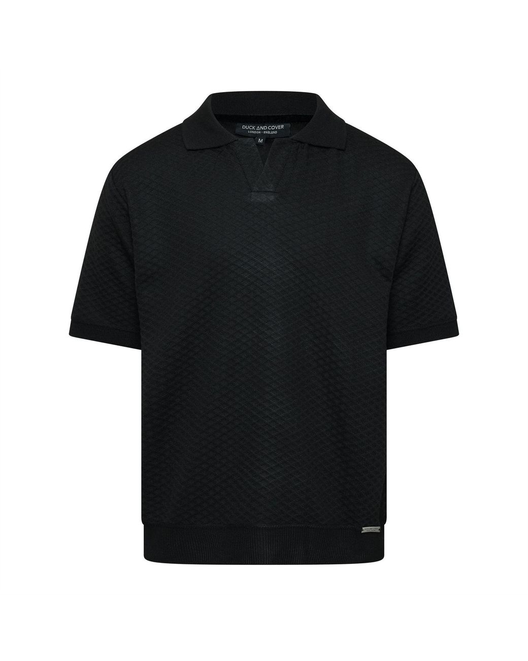 Duck and Cover Black Morwin Polo Shr for men