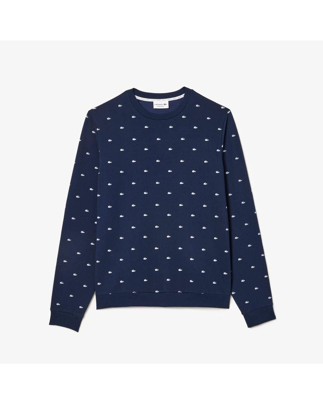 Lacoste Blue Crocodile Loungewear Sweatshirt for men