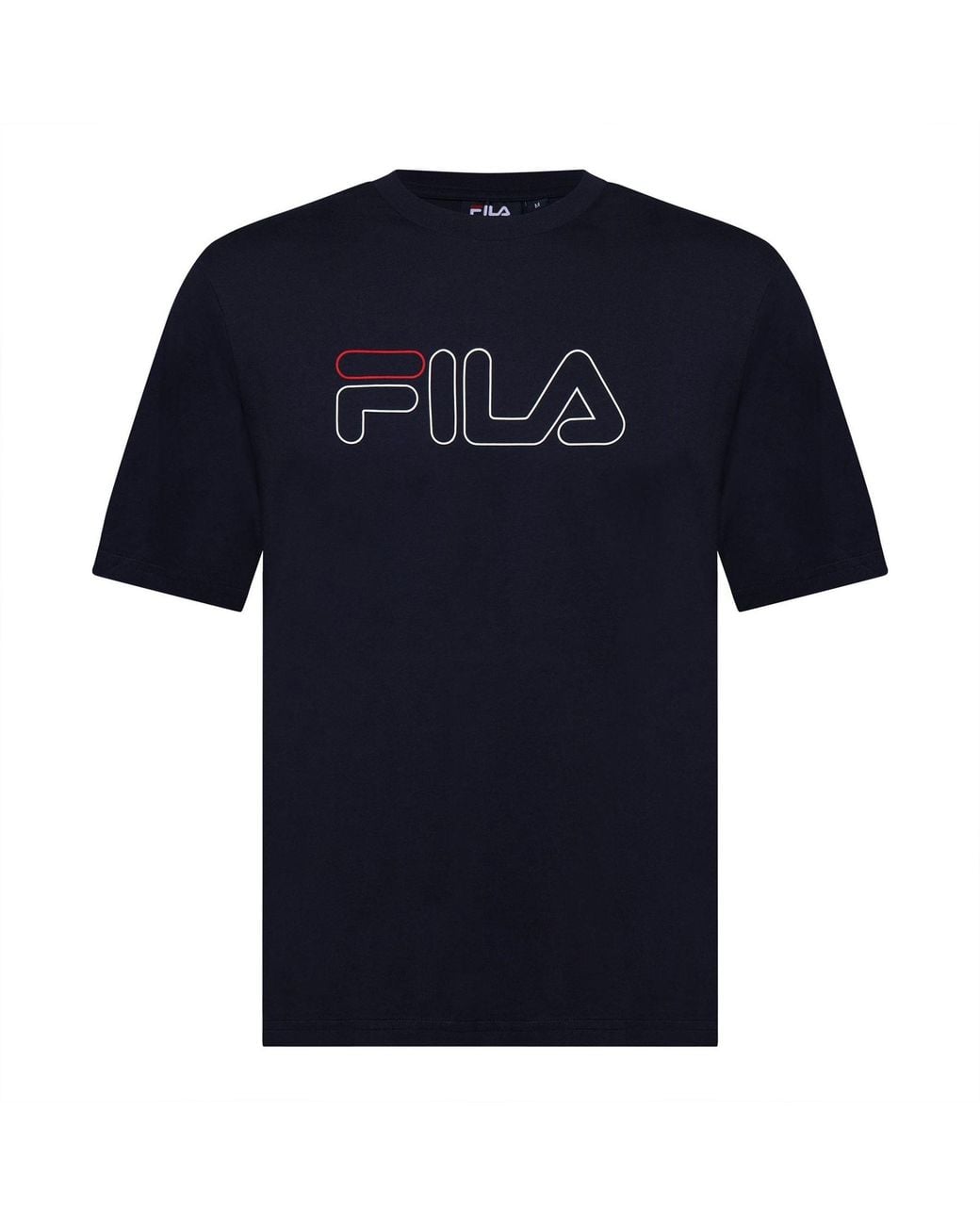 Fila Blue Harrison Wordmark Crew Neck Jersey T-Shirt for men