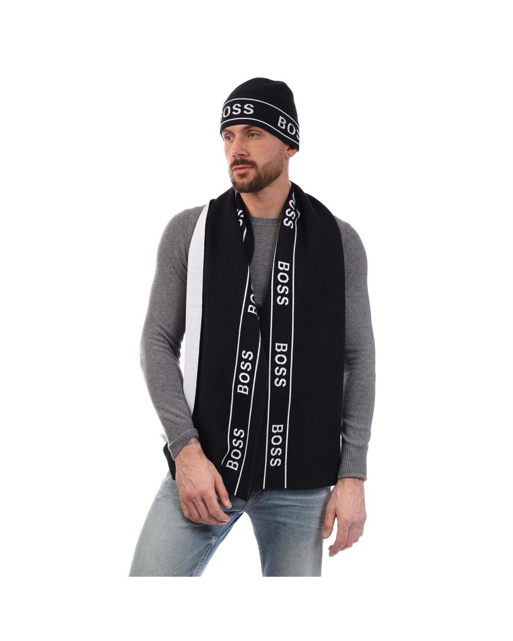 Boss Black Scarf Set for men