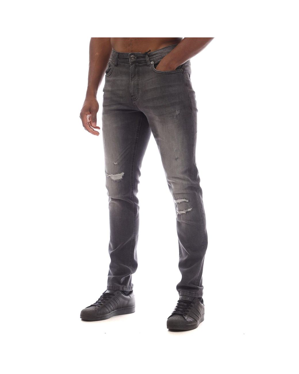 Bench Duddley Slim Jeans in Black for Men Lyst UK