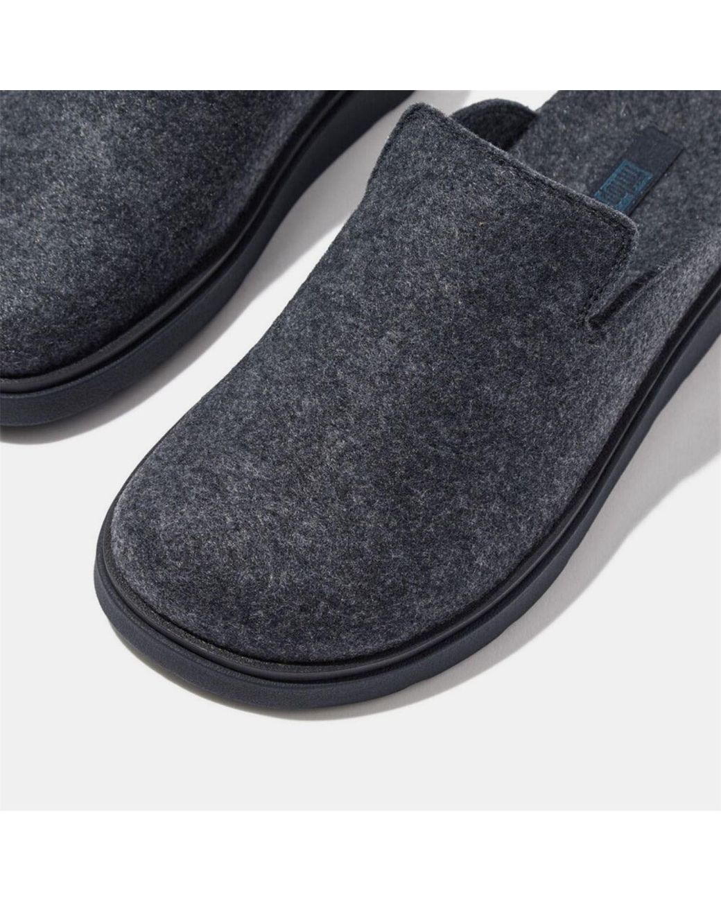 Fitflop Blue Gen-Ff Felt Mule Slippers