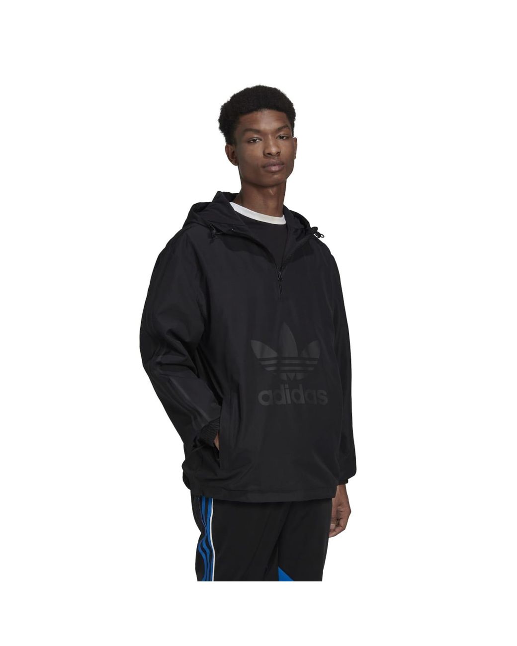 adidas Originals Trefoil Windbreaker Jacket in Black for Men Lyst UK