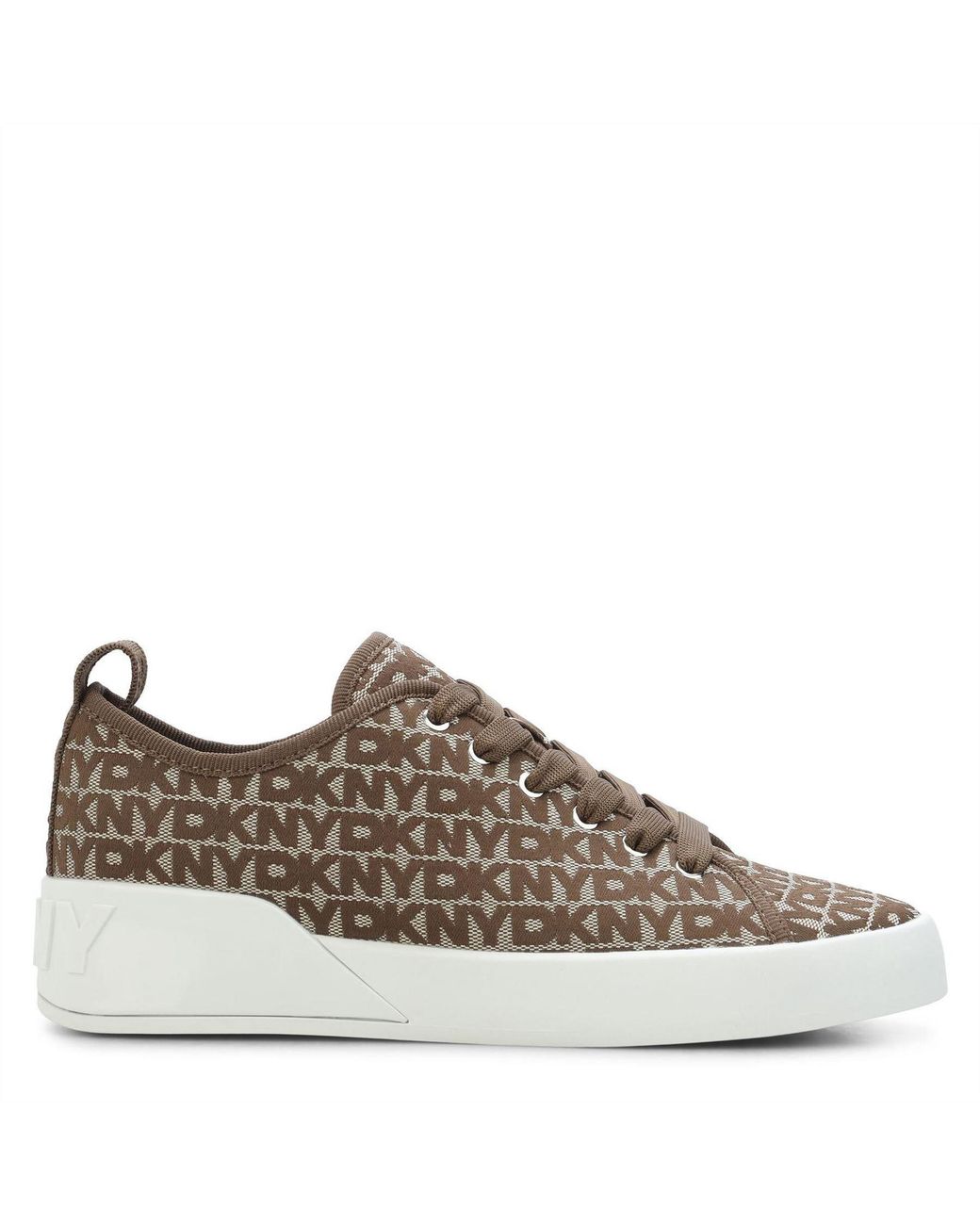 DKNY Brown Lace Up Trainers