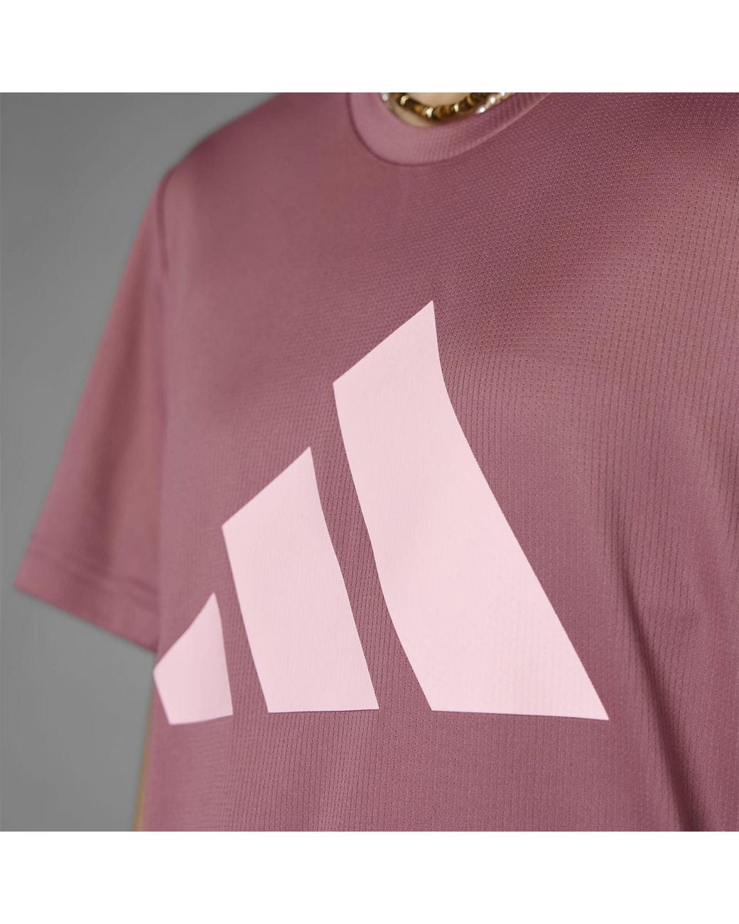 Adidas Gray Run Bold Logo Crew Neck Short Sleeve T-Shirt 8 (Xs)