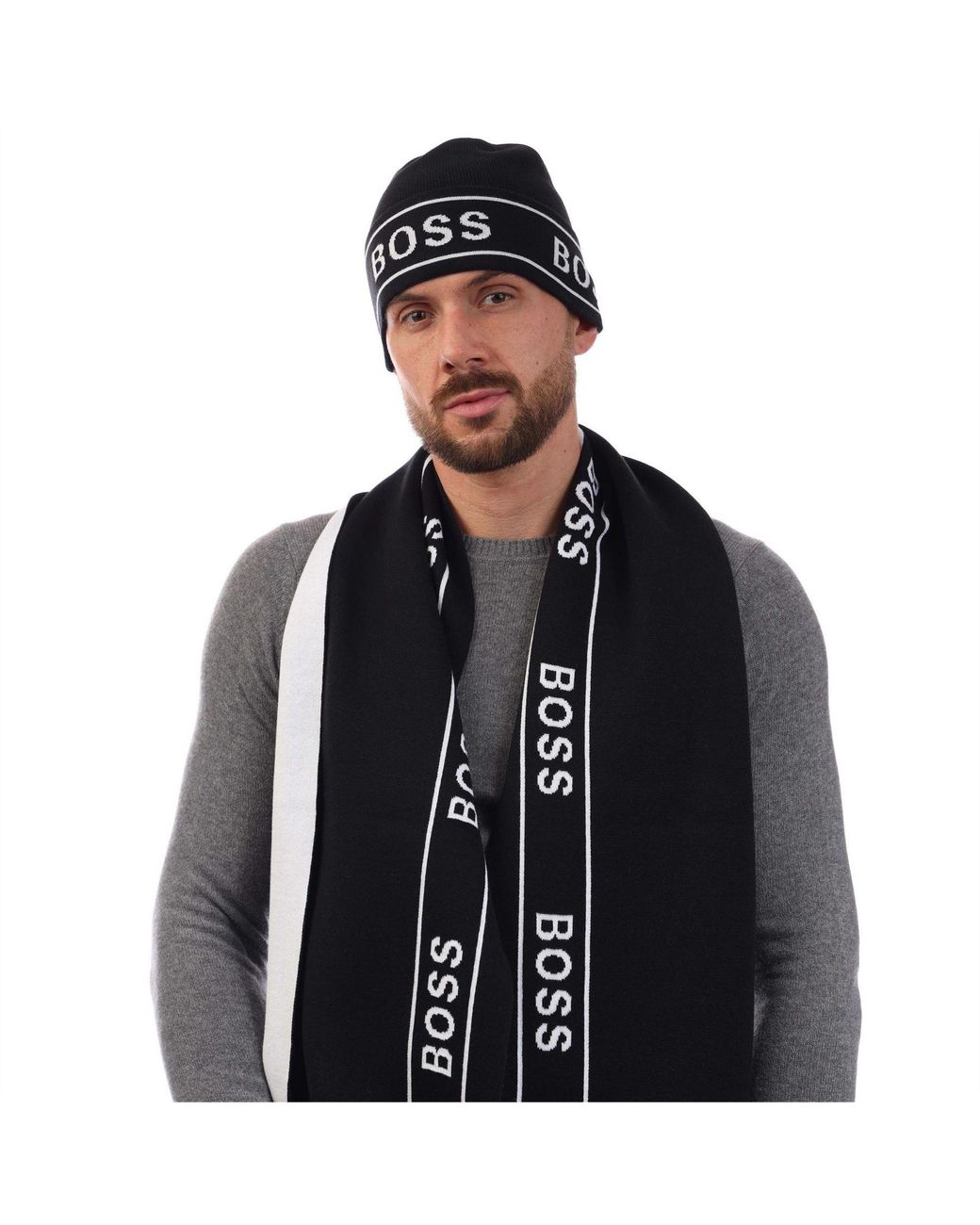 Boss Black Scarf Set for men