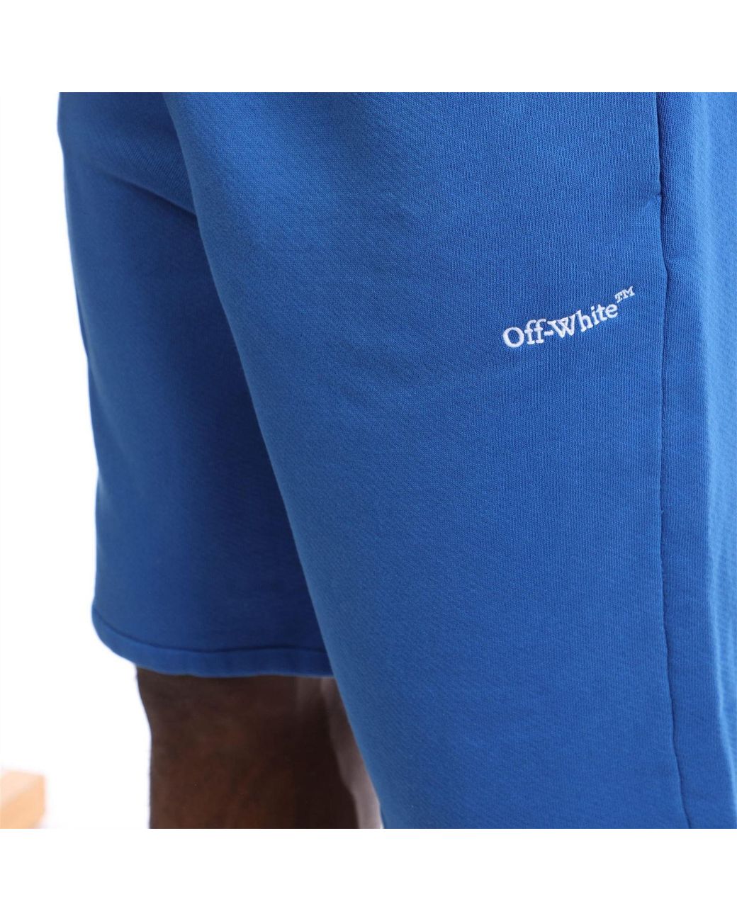 Off-White c/o Virgil Abloh Blue Bandana Arrow Skate Sweat Shorts for men