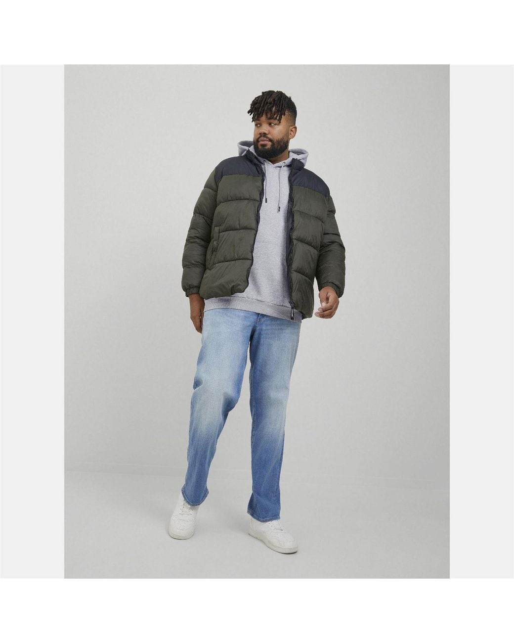 Jack & Jones Gray Size Bradley Hoodie for men