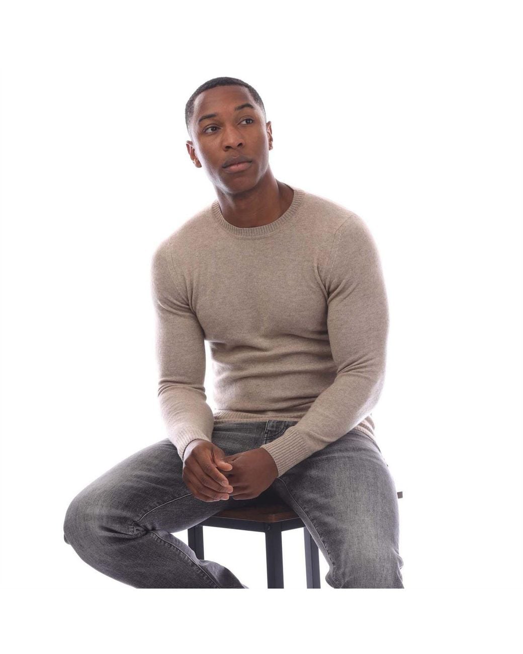 EA7 Brown Cashmere Jumper for men