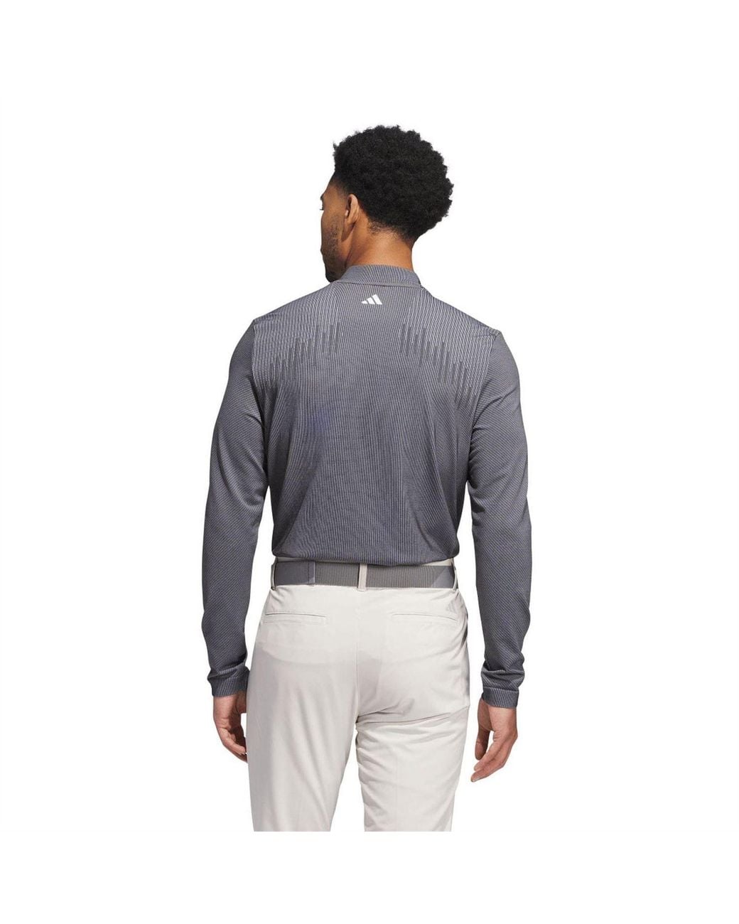 Adidas Blue Tour Primeknit Long Sleeve Polo Shirt for men